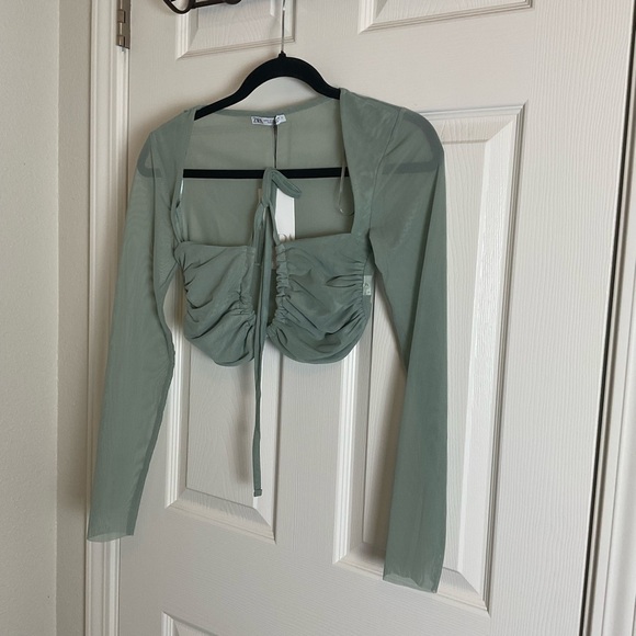 TULLE CROP TOP size medium NWT women - Picture 3 of 6